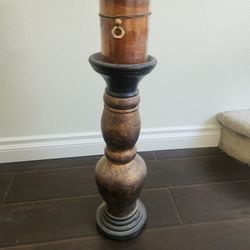 Candlestick And Candle, Home Decor 24inches Tall