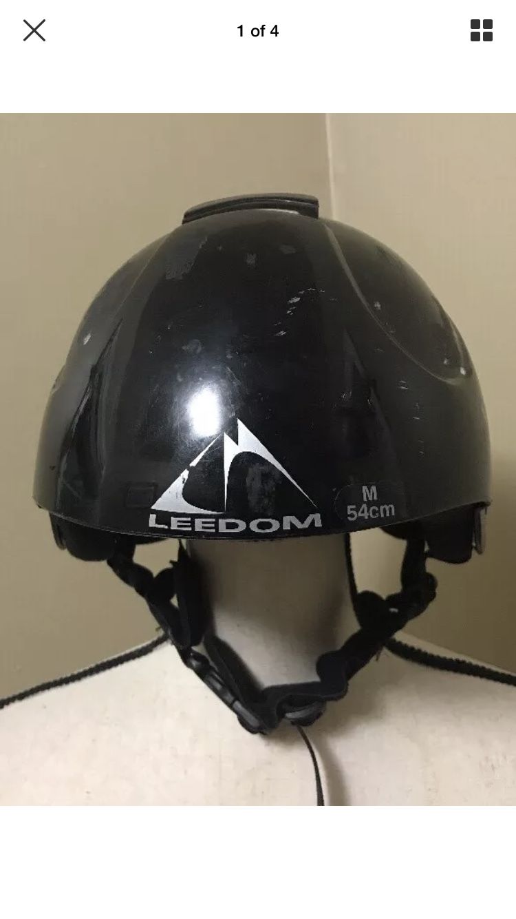 LEEDOM USA Jet Black Ski Snowboard Helmet Kids M 54cm