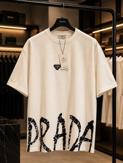 🔥 PRADA cream T-Shirt XL – DEAL 3 FOR $100 🔥