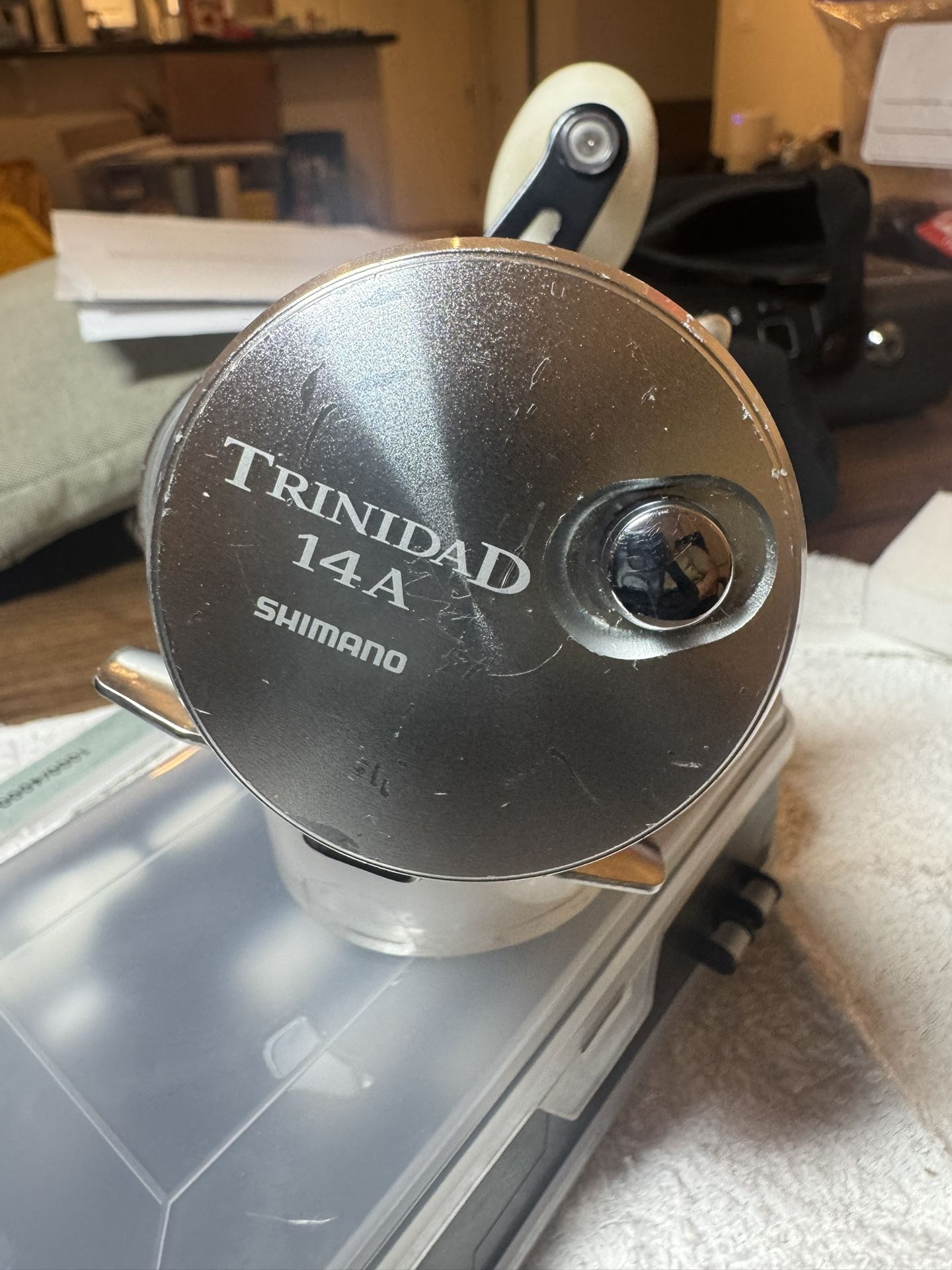 Shimano Trinidad 14a *New 375 yrd 40lb J Braid* Used a few times. Ended up with the Trinidad 16a. Asking $460 OBO New 375yrd of 40lb J-braid