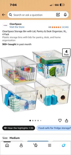 Storage bins PERFECT STORAGE SIZE – Each measure 12.5” x 9.5” x 7”