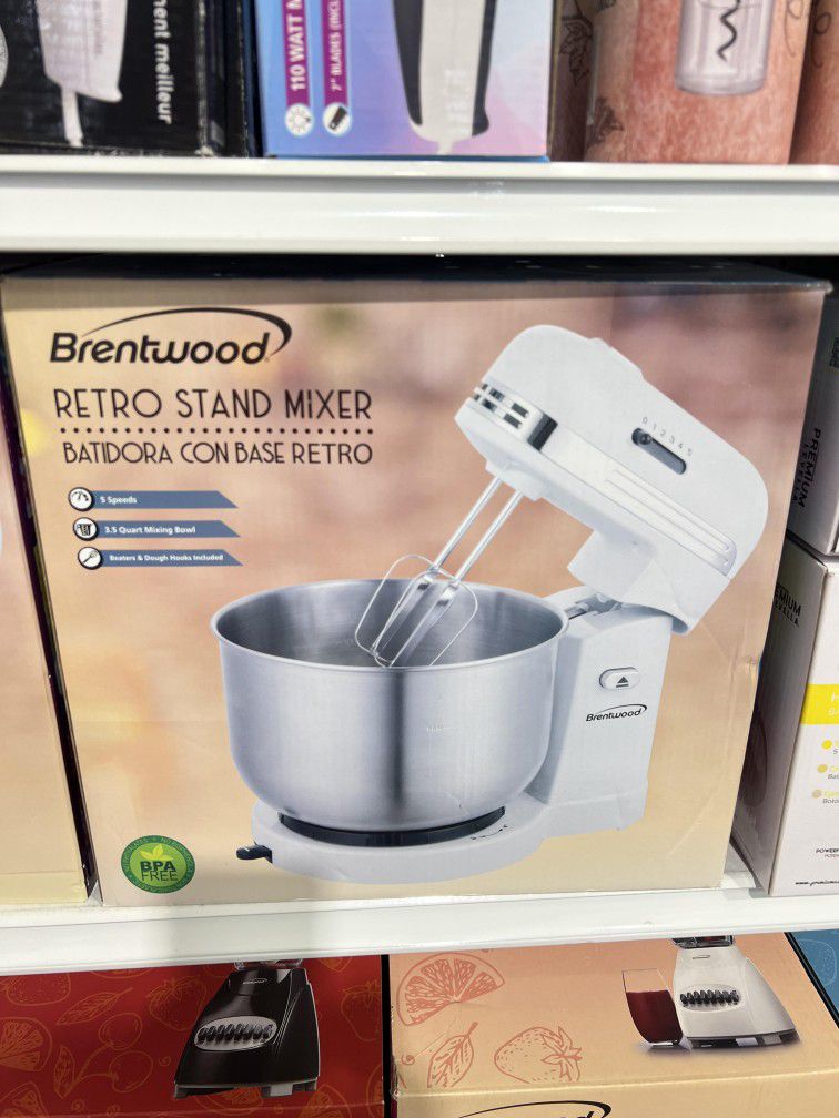 Brentwood Retro Stand Mixer-3 Qt. 250w Appliances Kitchen Licuadora Batidora Sm-1162w