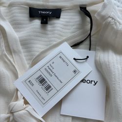 Theory White Shirt Women Small See Through