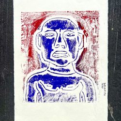 Chicano Artist Luis Beccera Monoprint 1999