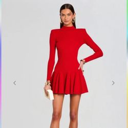 Retrofête Red Knit Mini Dress New With Tags Size Medium
