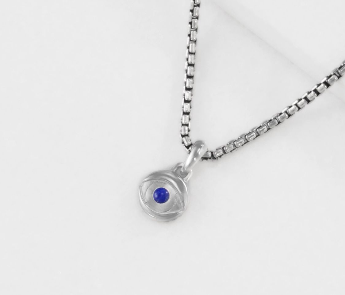 The David Yurman Evil Eye with Lapis Pendant
