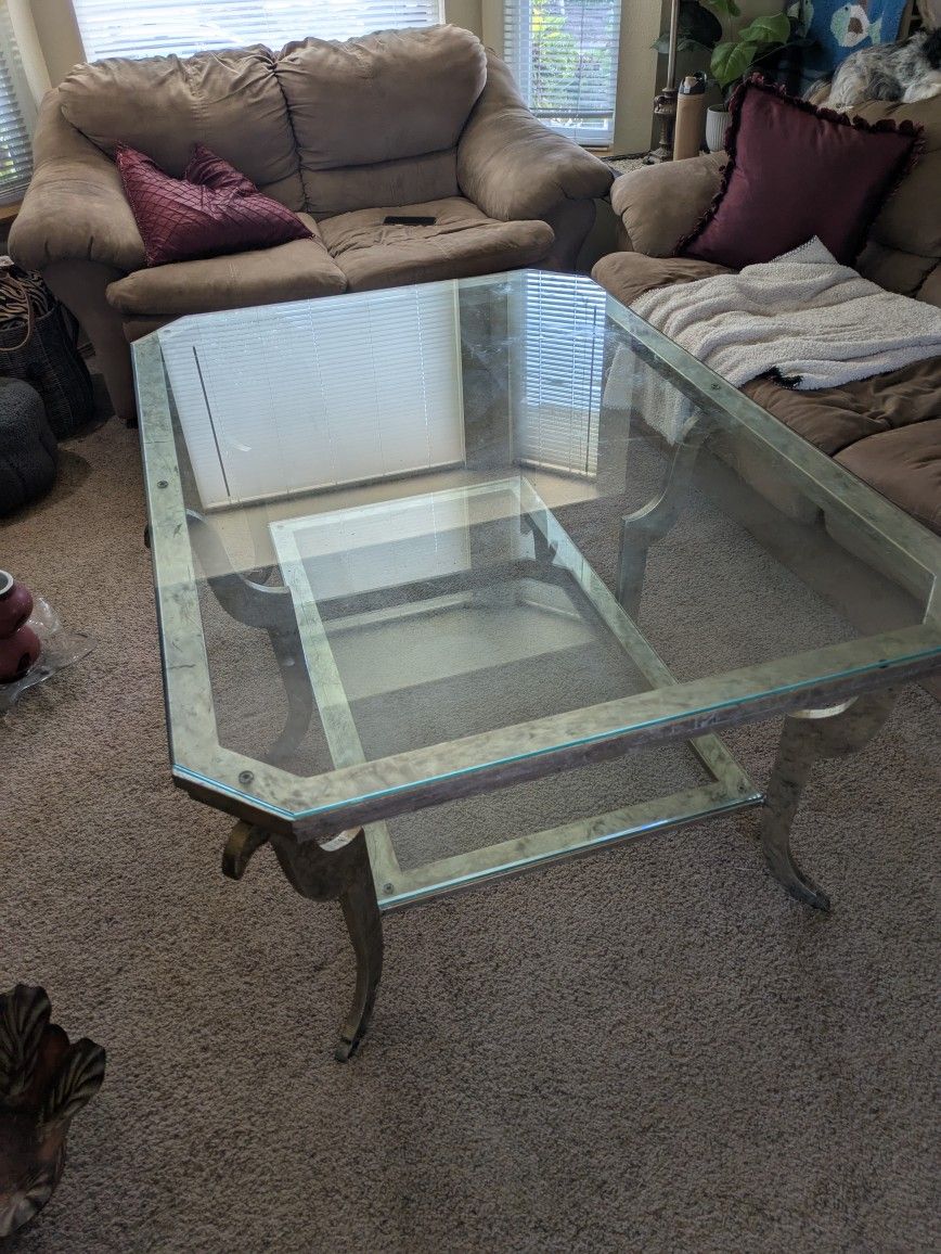 Metal & Glass Table