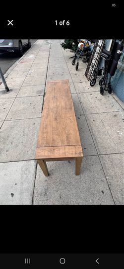 Farm house rustic bench & cushion