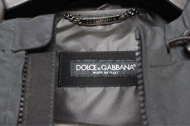 Dolce & Gabbana Men's Black Jacket windbreaker with hood and branded tag