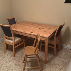 Solid pine dining table