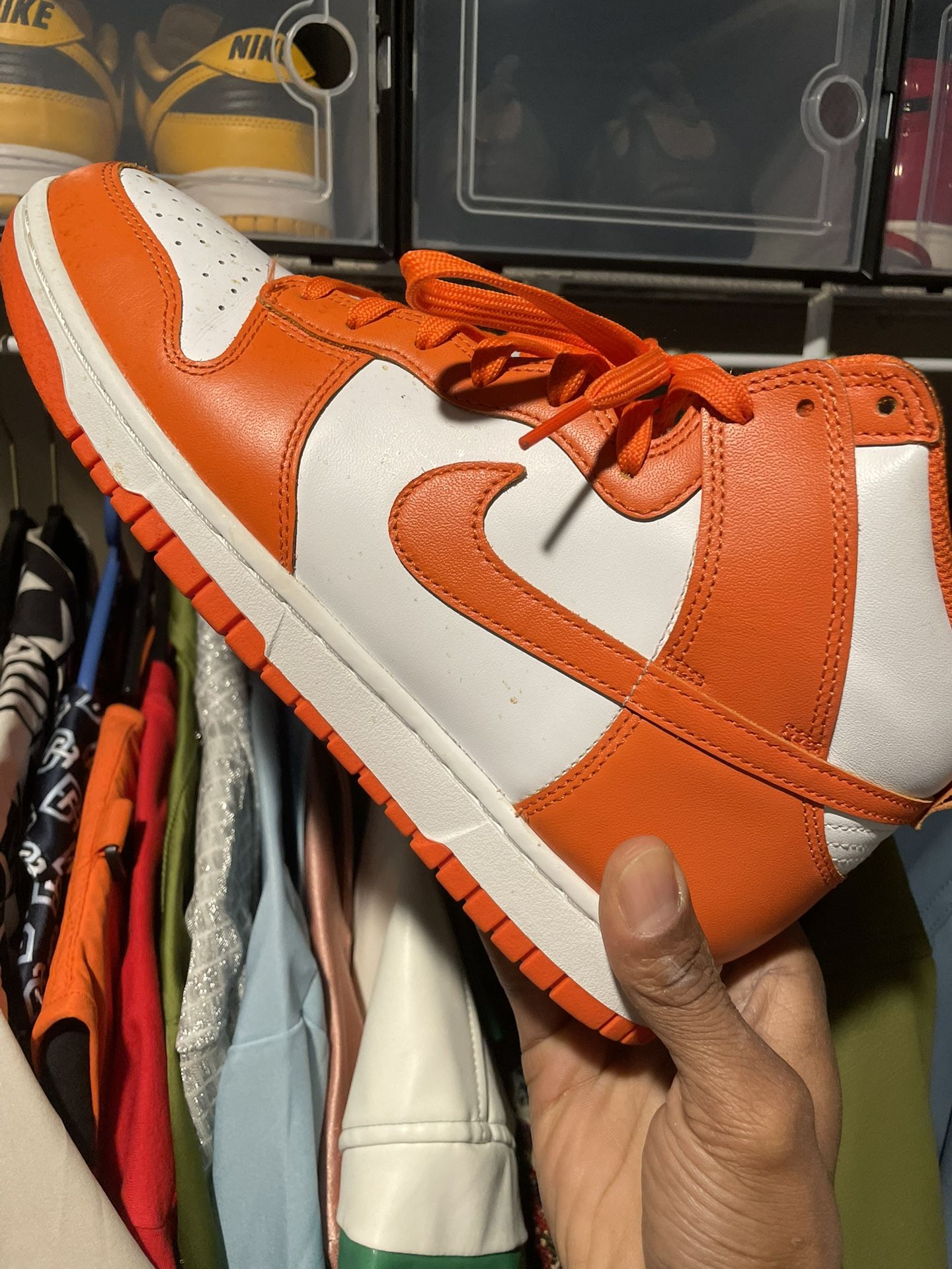 Orange And White Dunks