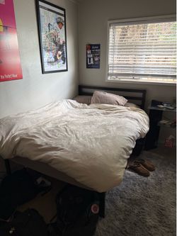 Full Size Bed Frame + Mattress — Good Condition NEED GONE BY 7/24