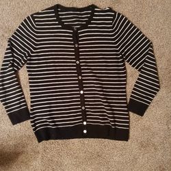 Women's Medium Jones New York Black & White Sweater