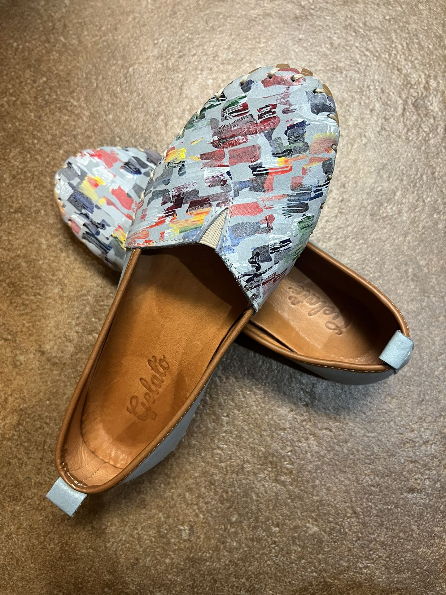 Gelato Tenace Blue Flats Size 6.5