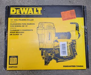 DEWALT Pneumatic 15° Coil Framing Nailer (M: DWF83C)