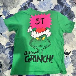 Christmas Grinch T Shirt Size 5
