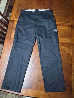 Black Cargo Pants with Logo 38x34