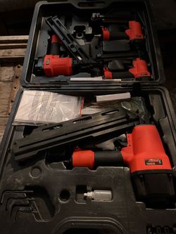 ‼️NEW 4 NAIL GUNS SET Campbell Hausfeld Pneumatic Nailer Kit ‼️PLEASE, CHECK MY OTHER LISTINGS AND FOLLOW