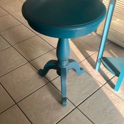 Antique tables teal