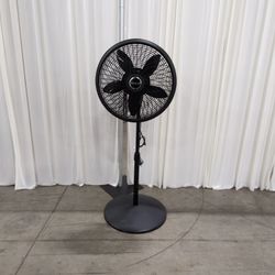 Lasko Black Five-Blade Oscillating Pedestal Fan