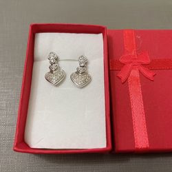 Real 14k Gold Dangling Earring With Real Diamonds