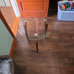 Glass End Table 