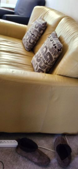 Dania leather couch