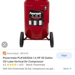 Coleman Powermate Compressor Gas