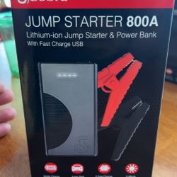 Cobra 800A Jump Starter - Lithium-ion Jump Starter & Power Bank with Fast Charge USB, LED 🔋 ($80)