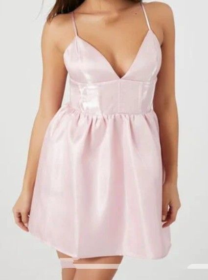 Pastel Pink Baby Doll Dress