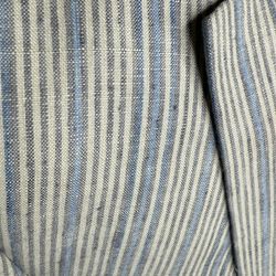 Bar 111 Slim Fit Tan Blue Striped Linen Blazer Size Small  See Measurements