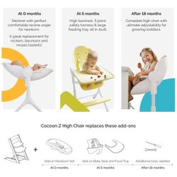 Cocoon Z High Chair Lounger - Avocado Green