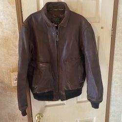 Vintage Avirex US Navy Bombers Leather Jacket Type G-2 Size 42 Brown