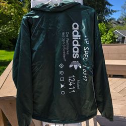 Adidas Originals x Alexander Wang Coach Jacket – Dark Green/Emerald – US Medium – Authentic