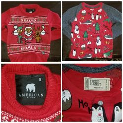 Size 5 kids ugly sweater