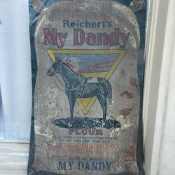 Flour Power; Antique General Store Tin One Sided Advertising Sign: