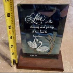 Swan Mirrored Love Decor