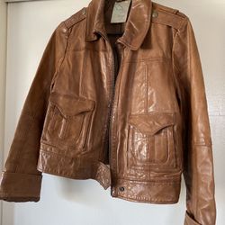 Leather Jacket (genuine Leather) Women M