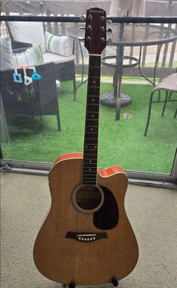 Giannini Acoustic-Electric Guitar + Taylor Gig Bag + Guitar Stand