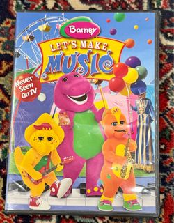 BARNEY LET’S MAKE MUSIC. NEVER SEEN ON TV. DVD