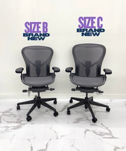 BRAND NEW HERMAN MILLER REMASTERED AERON CHAIRS SIZE A-B-C FULLY LOADED WITH POSTURE FIT SL!