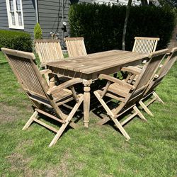 Teak Table And Chair Set