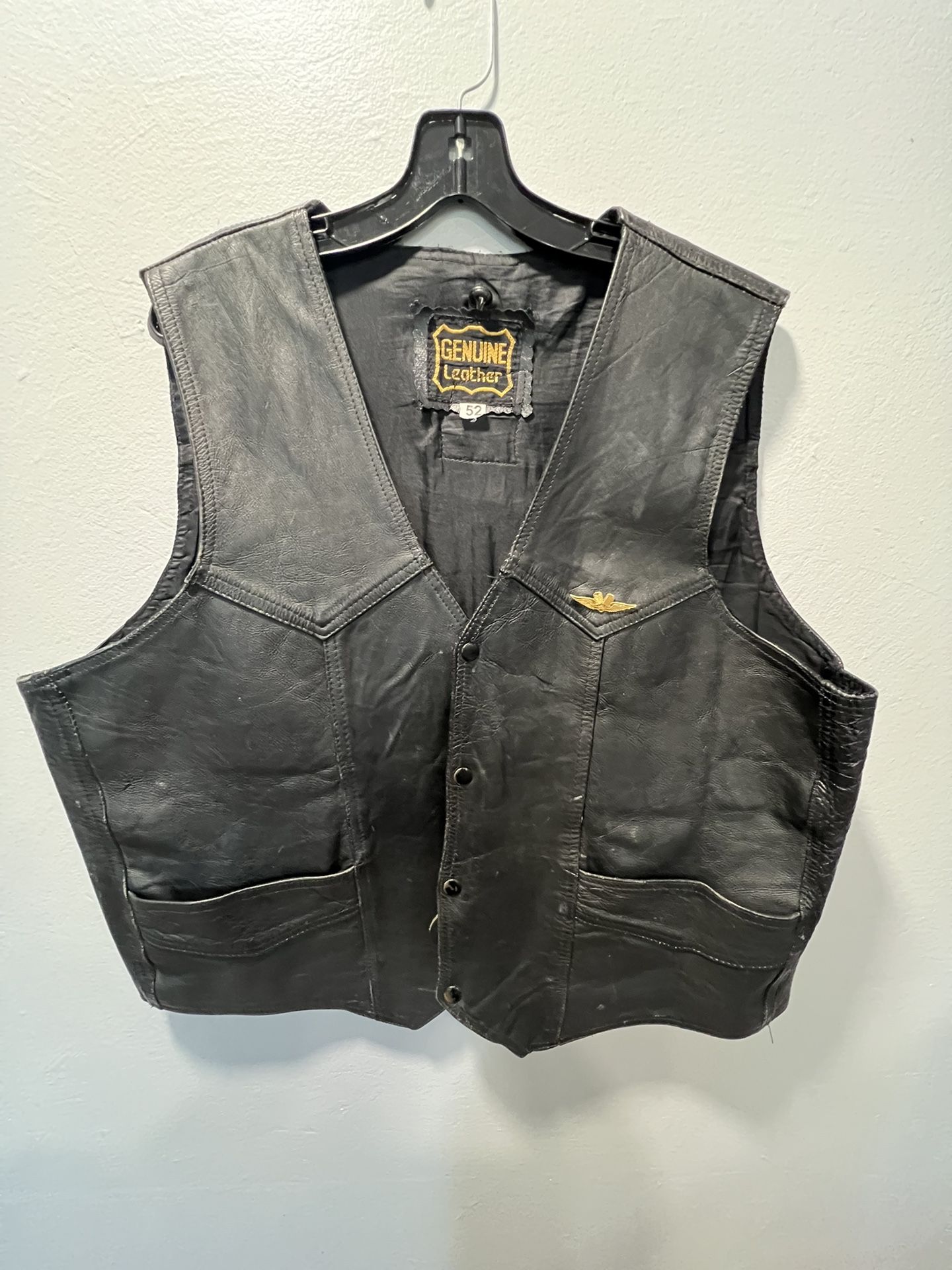 Genuine Leather Motorcycle Riding Vest