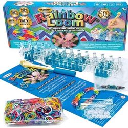 Rainbow Loom Kit with Assorted Rubber Bands, Kids Craft Set