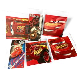 New!  Disney Cars 6 Piece Light-up Canvas Wall Art