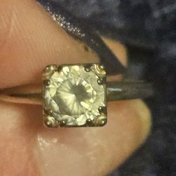 Over A Ct Beautiful Real Diamond Ring 14 K Setting