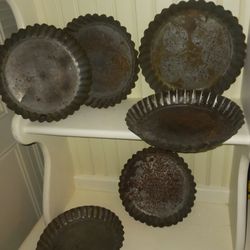 Bundle Of Antique Rusty Pie Tins
