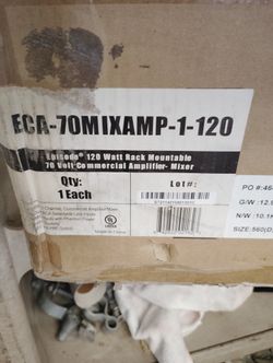 120w Rack Mount 70v Amp/Mixer