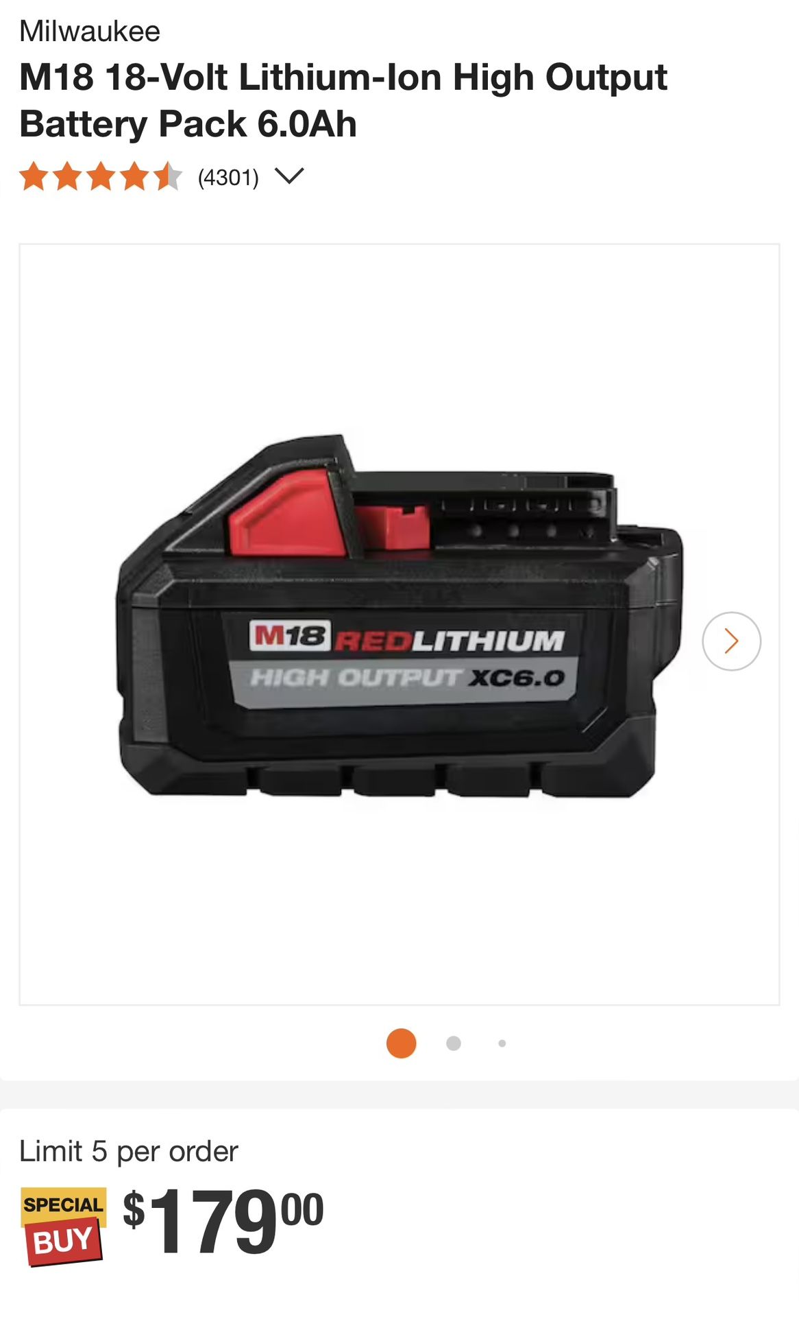 milwaukee m18 6.0Ah  high output NEW 
