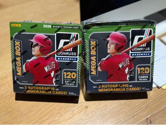 2026 Panini Donruss MLB Baseball Trading Card Mega Box New Factory Sealed Lot of 2